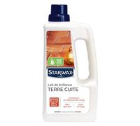 STARWAX - Lait de Brillance pour Tomettes et Terres Cuites - Protège et Fait Briller - Entretient et redonne l'éclat - Sans Rinçage - Non Glissant - Fabriqué en France - 1L - Jusqu'à 12 nettoyages