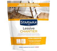 STARWAX - Lessive chantier en poudre - Lessivage pour décrassage intensif sols murs et plafond - Très bonne conservation -A base de cristaux de soude - Efficace même dilué - Fabriqué en France - 1.4kg