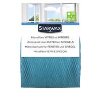 STARWAX - Microfibre pour vitres et miroirs - X4 - technologie "nid d'abeilles" capture les salissures et micro-goutelettes - non rayante -conception française - polyester et polyamide -format 32x36cm