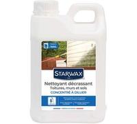 STARWAX - Nettoyant Décrassant pour Toitures, Murs, Sols Extérieurs - Surpuissant - Nettoie Graisses, Suies et Verdissures - Compatible Nettoyeurs Haute Pression - Fabriqué en France - 2L - 1000m²