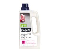 STARWAX Nettoyant méthode pro pour tapis et moquettes 1L | Nettoie et ravive les couleurs, anti-réencrassement, combat les acariens, machine injection-extraction, rendement 30m²/L