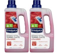 STARWAX - Nettoyant Raviveur Coloré pour Tomettes et Terres Cuites - Entretient et Ravive la Couleur - Terres Cuites Colorées ou Flammées - Sans Rinçage - Fabriqué en France - 1L - Jusqu'à 750 m²
