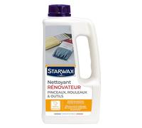 STARWAX - Nettoyant rénovateur pinceaux, rouleaux et outils. Efficace même sur pinceau sec. Efficace pour le nettoyage des taches et projections de peinture. Fabriqué en France - 1L