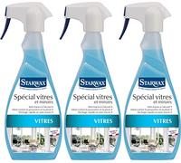 STARWAX Nettoyant Spécial Vitres et Miroirs - 3x 500ml - Idéal pour Nettoyer les Vitres et Miroirs et Retarder le Réencrassement