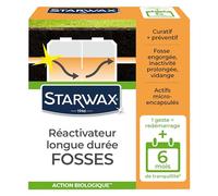 STARWAX - ré activateur pour fosses septique et bac à graisses - débloque et assure un entretien en continu de la fosse septique - action biologique - 500g - Longue durée - Fabrication française