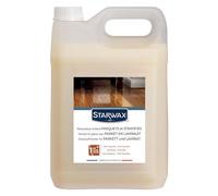 STARWAX - Rénovateur Brillant Protecteur pour Parquets Vitrifiés et Sols Stratifiés - Fait Briller, Protège et Estompe les Rayures - Anti-Tache et Anti Usure - Fabriqué en France - 5L - jusqu'à 150m²