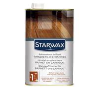 STARWAX - Rénovateur Brillant Protecteur pour Parquets Vitrifiés et Sols Stratifiés - Fait Briller, Protège et Estompe les Rayures - Anti-Tache et Anti Usure - Fabriqué en France - 1L - jusqu'à 30m²