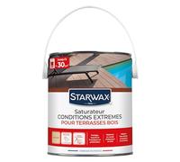 STARWAX Saturateur haute protection pour terrasses 2,5L Incolore -Idéal pour nourrir, embellir et protéger les surfaces en bois - résiste aux UV, intempéries, à l'eau chlorée