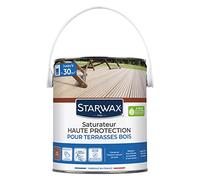 STARWAX - Saturateur Haute Protection - Pour Terrasses et Bois Extérieurs - Couleur Teck - Protège et Nourrit en Profondeur - Empêche le Dessèchement - Fabriqué en France - 2,5L - 1l = 10 à 12m²