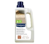 STARWAX Savon d'entretien pour parquets huilés 1L | Entretient et ravive les parquets, huile végétale, préserve l'aspect du bois, sans rinçage, non glissant, rendement 30m²/L
