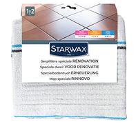 STARWAX - Serpillère gaufrée pour tous types de sols intérieurs - spécial rénovation - très absorbante et résistante - ne peluche pas - Conception française - Grande taille (50x100cm). Lot de 3.