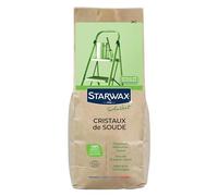 STARWAX SOLUVERT - Cristaux de Soude - Haute concentration - Dégraisse, Débouche les Canalisations et Décolle le Papier Peint - 100% d'Origine Naturelle - - Fabriqué en France - 1kg