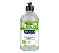 Starwax Soluvert - Liquide vaisselle concentré Ecocert 500ML - Idéal pour dégraisser en profondeur et décoller facilement les salissures de la vaisselle