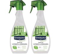 STARWAX SOLUVERT - Nettoyant spécial vitres et miroirs - Nettoie et dégraisse efficacement - Sans traces - Éco-conçu - À base d’ingrédients naturels - 500 ml (Lot de 2)