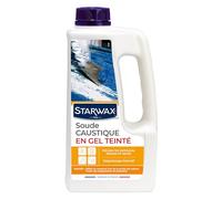 STARWAX - Soude caustique en gel teinté - Décape les peintures, lasures et vernis - Dégraissage intensif - Entretien les canalisations - Fabriqué en France - 1L
