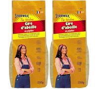 STARWAX THE FABULOUS - Cire d'Abeilles en Pépites - Protège, Entretient les Bois et Cuirs - 100% d’Origine Naturelle - - Fabrication Française - 250g (Lot de 2)