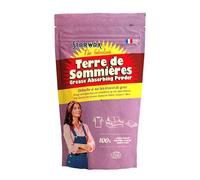 STARWAX THE FABULOUS - Terre de Sommières - Détache à sec les traces de gras (Textiles d'ameublement, sols, surfaces et tissus délicats) - Argile 100% d'Origine Naturelle - Fabriqué en France - 400 g