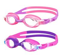 Starweh Lunettes de natation, Lunettes de Natation Enfant avec lentille anti-buée, Lunette Piscine Enfant en silicone souple filles de 3 à 16 ans garçons enfants (rose clair + pourpre)