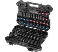 STARWORK True Mechanic™ Coffret de douilles à impact Master Master 153 pièces (entraînements 1/4", 3/8" et 1/2"), professionnel, SAE/métrique