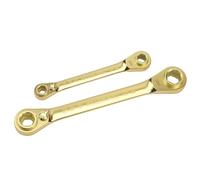 STARWORK TRUE MECHANIC Lot de 2 clés à cliquet réversibles 10 en 1, double extrémité, 120 dents, GPLATING, SAE/métrique