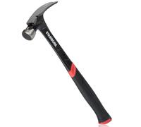 STARWORK TRUE MECHANIC™ Marteau de clouage avec poignée confortable, tête en acier et manche en acier, anti-vibration, griffe de déchirure de 623g