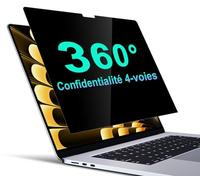 STARY 360° Filtre écran Confidentialité pour MacBook Air 15 Pouces (2025-2023,M4/M3/M2)，Protecteur d'écran Anti Espion, Anti-éblouissement Filtre de confidentialité.