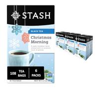 Stash Tea Christmas Morning Black Tea, 18 sachets de thé en film (6 pièces)