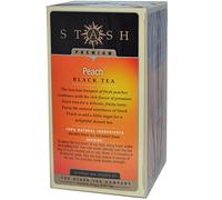 Stash Tea Company, Thé noir, aux pêches, 20 Sachets de thé, 1,3 oz (38 g)