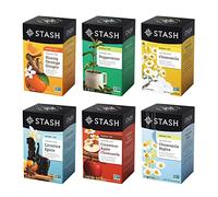 Stash Tea Soothing Herbal Tea Six Flavor Assortment, 18-20 Count Tea Bags in Foil (Pack of 6) by Stash Tea