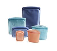 Stasher Lot de 6 sacs en silicone réutilisables de qualité supérieure, spray marin