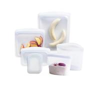 Stasher Lot de 6 transparents : poche, bol 1 tasse, sandwich, bol 2 tasses, demi-gallon, collation