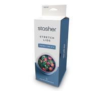 Stasher Premium Reusable Silicon Stretch Lids Variety 4-Pack, Clear, 9”, 6.5”, 4.5”, 2.5”, Airtight Seal, Food Container Covers, BPA Free, Leak-free, Dishwasher Safe, Microwave Safe, Eco-Friendly