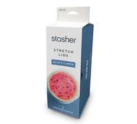 Stasher Premium Reusable Silicone Stretch Lids 3-Pack Box - Large, Clear, 9” Lids, Airtight Seal, Food Container Covers, BPA Free, Leak-free, Dishwasher Safe, Microwave Safe, Eco-Friendly