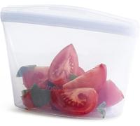 Stasher Premium Silicone Réutilisables Bol Transparent, 2 Tasses Bol, Sac à Snacks, Stockage Alimentaire, Durable, résistant au four, Lave-vaisselle & Congélateur, Écologique, Sans-Fuite, 473 ml