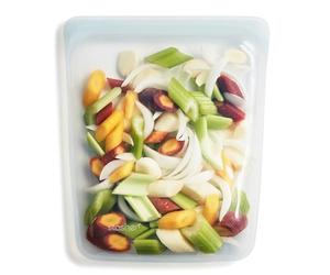 Stasher Premium Silicone Réutilisables Sac Clair, Half Gallon, Sac à Snacks, Stockage Alimentaire, Durable, résistant au four, Lave-vaisselle & Congélateur, Écologique, Sans-Fuite, Sans-BPA, 1,9L