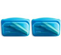Stasher Premium Silicone Réutilisables Sac Myrtille, Snack Bag, Stockage des Aliments, Sac à Snacks, Durable, Résistant au Four, Lave-Vaisselle & Congélateur, Écologique, 355 ml (Lot de 2)