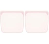 Stasher Premium Silicone Réutilisables Sac Quartz Rose, Sandwich Bag, Stockage des Aliments, Sac à Snacks, Durable, Résistant au Four, Lave-Vaisselle & Congélateur, Écologique, 828 ml (Lot de 2)