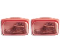 Stasher Premium Silicone Réutilisables Sac Rouge, Snack Bag, Stockage des Aliments, Sac à Snacks, Durable, Résistant au Four, Lave-Vaisselle & Congélateur, Écologique, 355 ml (Lot de 2)