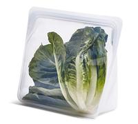 Stasher Sac en silicone pour aliments, Sac Stand Up Mega (Transparent) - Sacs de congélation réutilisables - sac zip lavable - 24,1 x 27,9 x 3,8 cm / 3 L