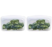 Stasher Premium Silicone Réutilisables Sac Transparent, Snack Bag, Stockage des Aliments, Sac à Snacks, Durable, Résistant au Four, Lave-Vaisselle & Congélateur, Écologique, 355 ml (Lot de 2)