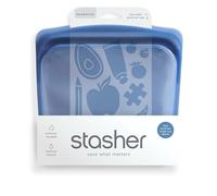 Stasher Sac à sandwich réutilisable en silicone de qualité supérieure - Océan profond - Passe au micro-ondes, sous vide, lave-vaisselle, four et congélateur - Sans BPA, sans fuite, respectueux de