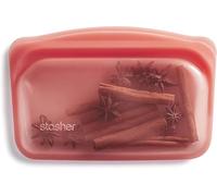 Stasher Sac Snack en silicone réutilisable, étanche, lave-vaisselle, Rouge
