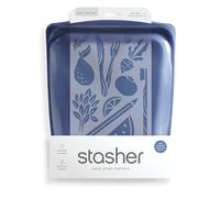 Stasher Sacs de rangement en silicone de qualité supérieure - Deep Ocean - Passe au micro-ondes, au lave-vaisselle, au four et au congélateur - Sans BPA - Anti-fuite - 1,9 l