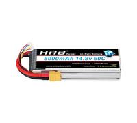 STASRC HRB Batterie Lipo 4S 5000 mAh 14,8 V 50C XT60 Plug RC Lipo Batterie compatible avec hélicoptère RC Avion Voiture Bateau Camion