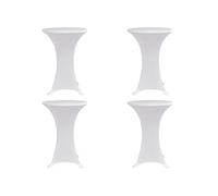 vidaXL Statafelhoes 4 st stretch Ã˜60 cm wit279068 Blanc G