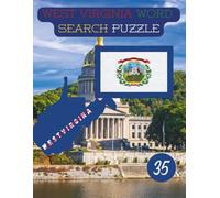 State-by-State Word Search: West Virginia Word Search Puzzle The Mountain State the 35th state of the USA / 8.5 x 11" 125 Pages