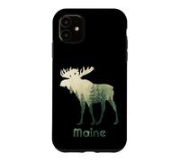 State of Maine Arbre Chasseur de forêt d'élan Coque pour iPhone 11