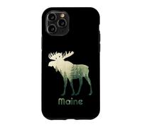 State of Maine Arbre Chasseur de forêt d'élan Coque pour iPhone 11 Pro