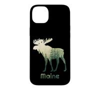 State of Maine Arbre Chasseur de forêt d'élan Coque pour iPhone 14 Plus