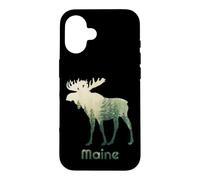 State of Maine Arbre Chasseur de forêt d'élan Coque pour iPhone 16
